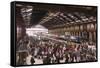 Crowds of People in the Gare De Lyon, Paris, France, Europe-Julian Elliott-Framed Stretched Canvas