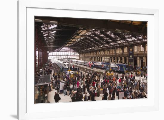 Crowds of People in the Gare De Lyon, Paris, France, Europe-Julian Elliott-Framed Photographic Print