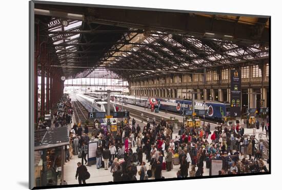 Crowds of People in the Gare De Lyon, Paris, France, Europe-Julian Elliott-Mounted Photographic Print