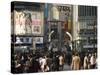 Crowds of People, TV Screen, Shibuya, Tokyo, Japan-Christian Kober-Stretched Canvas