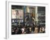 Crowds of People, TV Screen, Shibuya, Tokyo, Japan-Christian Kober-Framed Photographic Print