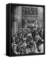 Crowds of People Waiting to See Radio City Music Hall's Easter Show-Yale Joel-Framed Stretched Canvas