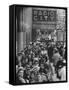 Crowds of People Waiting to See Radio City Music Hall's Easter Show-Yale Joel-Framed Stretched Canvas