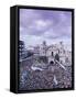 Crowds of Pilgrims and Devotees, Black Nazarene Festival, Downtown, Manila, Philippines-Alain Evrard-Framed Stretched Canvas
