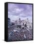 Crowds of Pilgrims and Devotees, Black Nazarene Festival, Downtown, Manila, Philippines-Alain Evrard-Framed Stretched Canvas