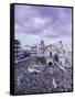 Crowds of Pilgrims and Devotees, Black Nazarene Festival, Downtown, Manila, Philippines-Alain Evrard-Framed Stretched Canvas