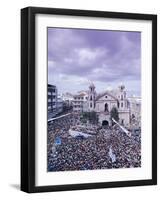 Crowds of Pilgrims and Devotees, Black Nazarene Festival, Downtown, Manila, Philippines-Alain Evrard-Framed Photographic Print