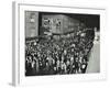 Crowds of Shoppers in Rye Lane at Night, Peckham, London, 1913-null-Framed Photographic Print