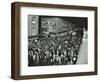 Crowds of Shoppers in Rye Lane at Night, Peckham, London, 1913-null-Framed Photographic Print