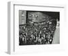 Crowds of Shoppers in Rye Lane at Night, Peckham, London, 1913-null-Framed Photographic Print