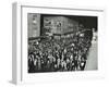 Crowds of Shoppers in Rye Lane at Night, Peckham, London, 1913-null-Framed Premium Photographic Print