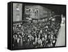 Crowds of Shoppers in Rye Lane at Night, Peckham, London, 1913-null-Framed Stretched Canvas