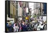 Crowds of shoppers on 5th Avenue, Manhattan, New York City, United States of America, North America-Fraser Hall-Framed Stretched Canvas