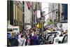 Crowds of shoppers on 5th Avenue, Manhattan, New York City, United States of America, North America-Fraser Hall-Stretched Canvas