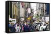 Crowds of shoppers on 5th Avenue, Manhattan, New York City, United States of America, North America-Fraser Hall-Framed Stretched Canvas