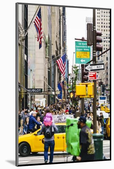 Crowds of shoppers on 5th Avenue, Manhattan, New York City, United States of America, North America-Fraser Hall-Mounted Photographic Print