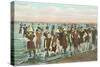 Crowds of Vintage Bathers-null-Stretched Canvas