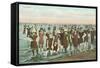 Crowds of Vintage Bathers-null-Framed Stretched Canvas