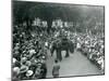 Crowds of Visitors Watch an Elephant Ride at London Zoo, August Bank Holiday, 1922-Frederick William Bond-Mounted Photographic Print