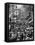 Crowds on Midtown Stretch of Fifth Avenue at Lunch Hour-Andreas Feininger-Framed Stretched Canvas