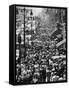 Crowds on Midtown Stretch of Fifth Avenue at Lunch Hour-Andreas Feininger-Framed Stretched Canvas