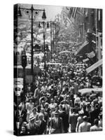 Crowds on Midtown Stretch of Fifth Avenue at Lunch Hour-Andreas Feininger-Stretched Canvas