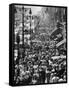 Crowds on Midtown Stretch of Fifth Avenue at Lunch Hour-Andreas Feininger-Framed Stretched Canvas