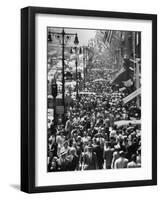 Crowds on Midtown Stretch of Fifth Avenue at Lunch Hour-Andreas Feininger-Framed Photographic Print