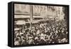 Crowds on Oxford Street During the Bank Holiday Which Followed King George Vis Coronation, 1937-null-Framed Stretched Canvas