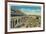 Crowds on the Beach in front of the Casino, Santa Cruz - Santa Cruz, CA-Lantern Press-Framed Art Print