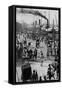 Crowds on the Bund in Shanghai-null-Framed Stretched Canvas