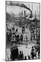 Crowds on the Bund in Shanghai-null-Mounted Premium Photographic Print