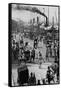 Crowds on the Bund in Shanghai-null-Framed Stretched Canvas