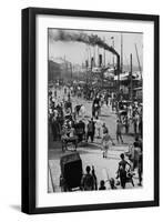 Crowds on the Bund in Shanghai-null-Framed Photographic Print