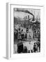 Crowds on the Bund in Shanghai-null-Framed Photographic Print