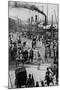 Crowds on the Bund in Shanghai-null-Mounted Photographic Print