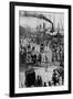 Crowds on the Bund in Shanghai-null-Framed Photographic Print