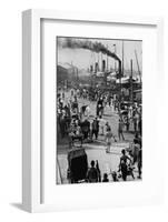 Crowds on the Bund in Shanghai-null-Framed Photographic Print