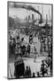 Crowds on the Bund in Shanghai-null-Mounted Photographic Print