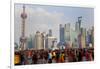 Crowds on the Bund, Shanghai, China-Peter Adams-Framed Premium Photographic Print
