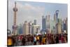 Crowds on the Bund, Shanghai, China-Peter Adams-Stretched Canvas