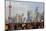 Crowds on the Bund, Shanghai, China-Peter Adams-Mounted Photographic Print