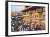 Crowds Outside Patan Museum-Ian Trower-Framed Photographic Print