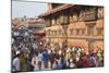 Crowds Outside Patan Museum-Ian Trower-Mounted Photographic Print