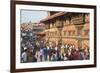 Crowds Outside Patan Museum-Ian Trower-Framed Photographic Print