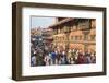 Crowds Outside Patan Museum-Ian Trower-Framed Photographic Print