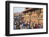 Crowds Outside Patan Museum-Ian Trower-Framed Photographic Print