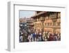 Crowds Outside Patan Museum-Ian Trower-Framed Photographic Print