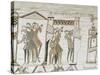 Crowds Point to Halley's Comet, February 1066, Bayeux Tapestry, Normandy, France-Walter Rawlings-Stretched Canvas