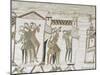 Crowds Point to Halley's Comet, February 1066, Bayeux Tapestry, Normandy, France-Walter Rawlings-Mounted Photographic Print